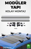S-Dizayn Mini Clubman S-Bar Atlas V1 Ara Atkı Tavan Taşıyıcı Barı Gri 110 Cm 2007-2014 A+ Kalite