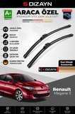 S-Dizayn Renault Megane 3 Ön Cam Silecek Seti 2009-2016 Premium Araca Özel 60-40 Cm  A+ Kalite