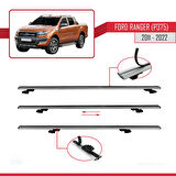 Ford Ranger (P375) 2011-2022 Arası ile Uyumlu BASIC Model Ara Atkı Tavan Barı Gri 2 Adet