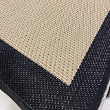 Halıcı Mustafa Jüt Sisal Halı 9716 Bej Siyah Serisi Salon Oturma Yatak Odası Halısı