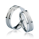 Beyaz Şeritli Altın Alyans 3404-2