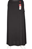 Hesna Kadın Talia Sim Pervazlı Astarlı Lastikli Siyah Çan Etek 