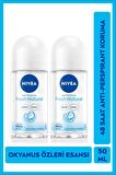 Nivea Kadın Roll-on Deodorant Fresh Natural 50ml, 48 Saat Anti-perspirant Koruma, X2 Adet