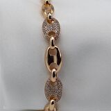 Taşlı Zincir Bileklik Gold