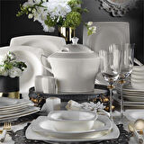 Kütahya Bone Mare 62 Prç Yemek Tk 9559/20 Platin BNMR62YT955920