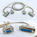 LPT 25pin+9 pin com seri port kablo 2 ucu lpt+rs232  kablo 3m
