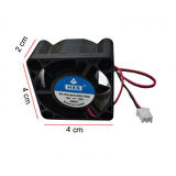 12v 4cm 2 pinli soğutucu fan 4*4*2cm 12v 2 pinli fan