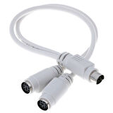 Ps2 çoğaltıcı Y splitter kablo mini din ps2 6 pin splitter kablo