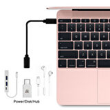 Type C dişi erkek uzatma kablosu usb c dişi erkek şarj ve data kablosu 50cm