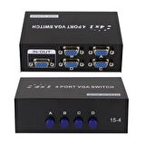 Vga Switch Çoklayıcı anahtarlı manuel vga Çoğaltıcı 4 Port 4 Kasa 1 Ekran