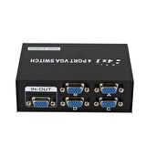 Vga Switch Çoklayıcı anahtarlı manuel vga Çoğaltıcı 4 Port 4 Kasa 1 Ekran