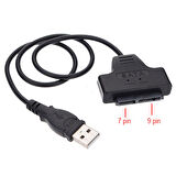 Usb 2.0 to mikro sata kablo 7 + 9 Pin girişli 1.8