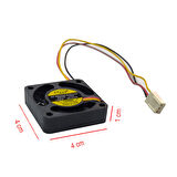 12v 4 cm 3 pinli fan 4cm x 4cm x 1cm 3 pinli DC 12volt fan