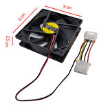9 cm12v molex kasa fanı 9x9x2.5cm molex IDE fan