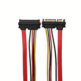 Sata data 22 pin power uzatma kablosu 15+7 Pin sata data power uzatma kablo 1m