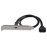 USB3.0 Anakart 20 Pin Dişi to type c breketi 19 pin -type C çevirici