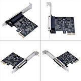PCI-e LPT paralel port kart  DB25 pin pcı express paralel port kartı