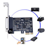 PCI-e LPT paralel port kart  DB25 pin pcı express paralel port kartı