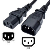 PC Power dişi erkek uzatma kablosu 3x0.75 güç uzatma kablosu 2m