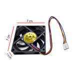 7 cm 12v 4 pinli fan 7cmx7cmx1.5cm 12v 7cm fan