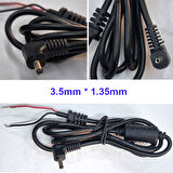 3.5mmx1.35mm uçlu tamir kablosu 3.5mm ye 1.35mm adaptör tamir kablosu 1m