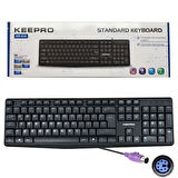 PS2 yuvarlak girişli standart kablolu klavye eski tip ps-2 girişli klavye