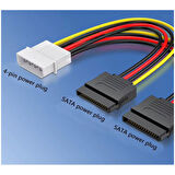 4 pin molex power to 2 x sata dişi power çevirici kablo ıde sata power çevirici 30cm