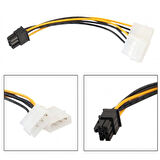2 x Molex PCI-E güç Kablosu to 6Pin grafik ekran kartı dönüştürücü kablosu 30cm