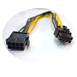 8 pin EPS-12V Erkek - 8 pin Dişi PCI E CPU Güç Uzatma Kablosu 30 cm