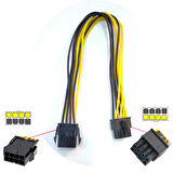 8 pin EPS-12V Erkek - 8 pin Dişi PCI E CPU Güç Uzatma Kablosu 30 cm
