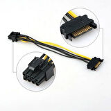 sata 15 pin erkek power to 8 Pin (6+2) pcıe power kablosu 20cm