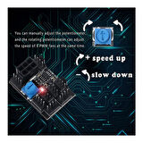 DC 12v 3pin 4 pin 8 kanallı PC fan hız kontrolü modülü 