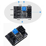 DC 12v 3pin 4 pin 8 kanallı PC fan hız kontrolü modülü 