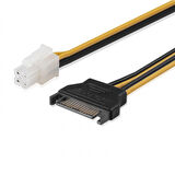 ATX 4 pin 12V power to sata 15 pin erkek power kablo 30cm