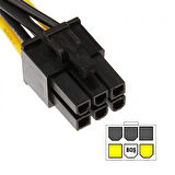 6 pin PCI-E dişi to 15 pin sata erkek power güç kablosu 30 cm