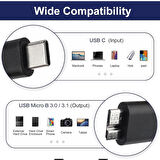 Type C to Micro Usb B Şarj ve Senkronizasyon Veri Aktarım Kablosu1m