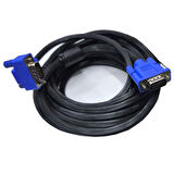 Vga L tipi 90 derece kablo 15 pin vga erkek görüntü kablosu 5m