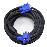 Vga L tipi 90 derece kablo 15 pin vga erkek görüntü kablosu 5m