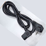 AC 90 derece L power kablo 3x0.75 L tipi 90° PC Monitör power kablosu 2m