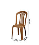 Omnipazar MT-GF187 Agosto Plastik Bahçe Balkon Sandalye 4'lü Set 
