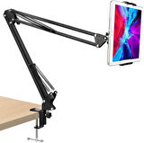 Coofbe Unlimited Metal Masaüstü Katlanabilir Klipli Tablet Tutucu Stand 360 Derece Dönen Tablet Stand