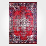 Eskitme Klasik Desen Kaymaz Taban Yıkanabilir Dijital Baskı Halı
