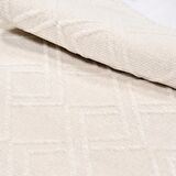 Krem Kadife Dokuma Şönil Kilim