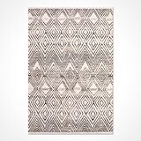 Kahve İskandinav Desen Modern Halı