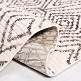 Kahve İskandinav Desen Modern Halı