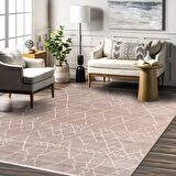 Krem İskandinav Desen Modern Halı