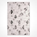 Gri Antrasit Geometrik Desen Modern Halı