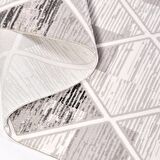 Gri Antrasit Geometrik Desen Modern Halı