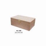 Ahşap Dikdörtgen Kutu Klipsli 23x14cm KU349