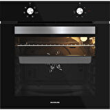 Silverline 3420 Classy - CS5335B01 - BO65E1B01 Siyah Cam Ankastre Set